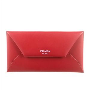 Prada Leather Wallet Envelope Clutch & Removable Document Holder Lunar New Year